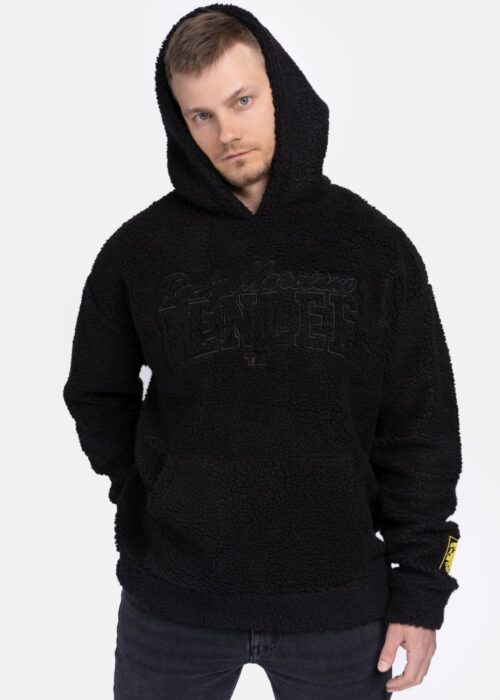 sudadera de hombre con capucha oversize negro/negro