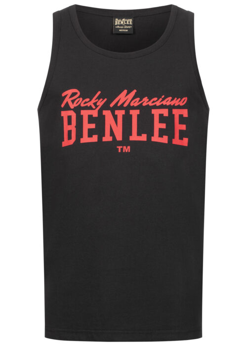 camiseta de hombre de tirantes regular fit negro/rojo