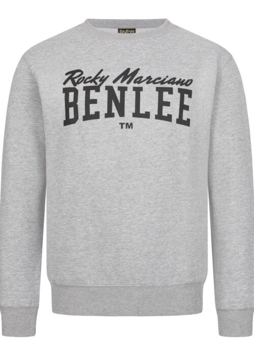 hombre cuello redondo sudadera regular fit marl gris/negro