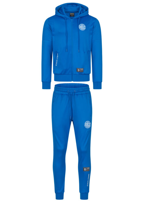 hombre chándal con capucha slim fit royal azul/blanco