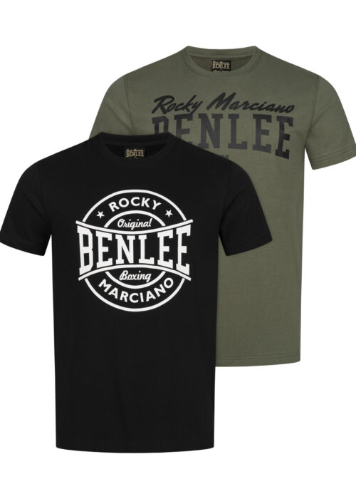 camiseta de hombre regular fit pack doble olive/negro