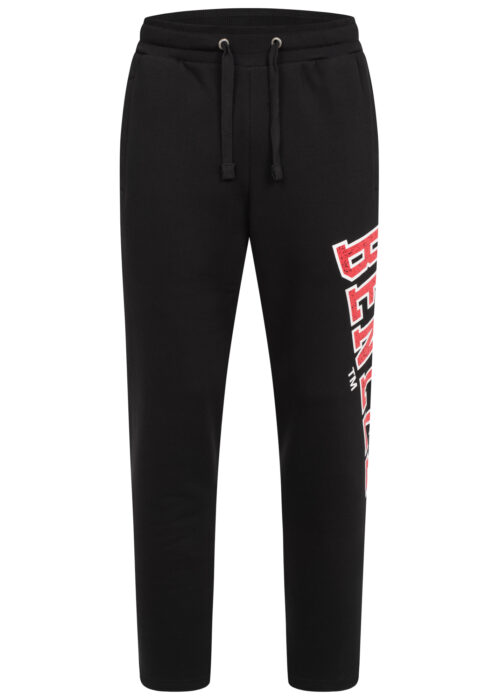 pantalón de hombre de chándal regular fit negro/rojo/blanco