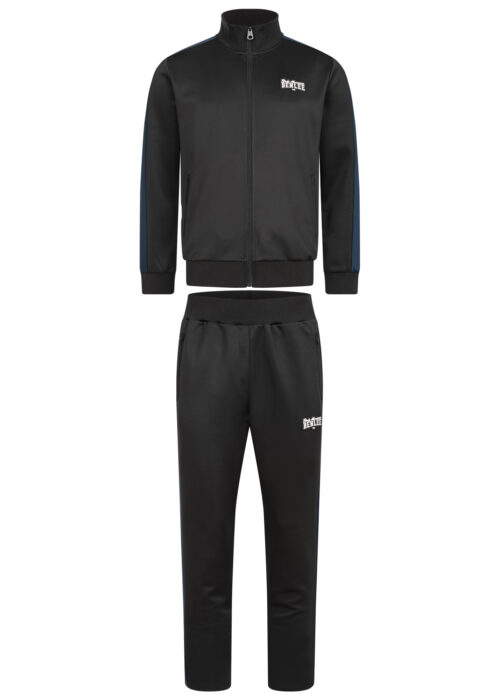 hombre chándal regular fit negro/blanco/azul marino