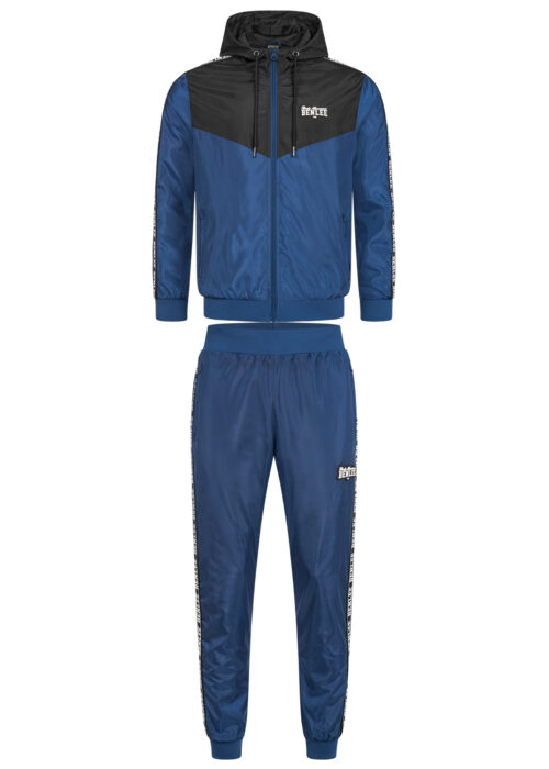 hombre chándal con capucha regular fit azul marino/negro/blanco