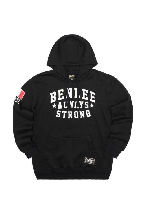 sudadera de hombre con capucha regular fit negro/blanco