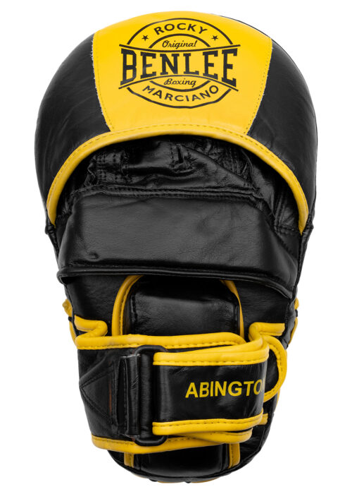 handpratzen de cuero negro/yellow