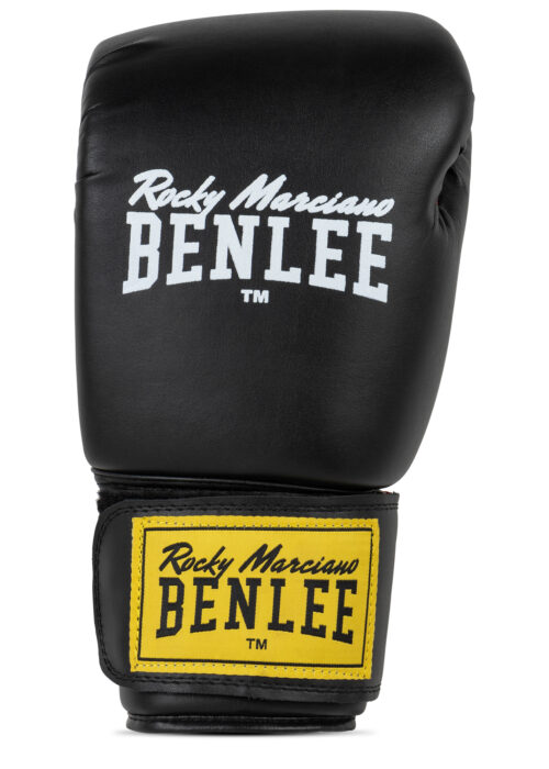 guantes profesionales de boxeo de polipiel negro/rojo