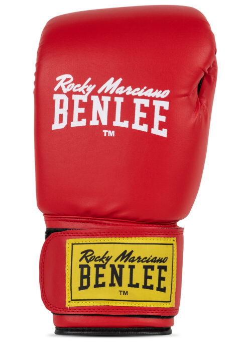 guantes profesionales de boxeo de polipiel rojo/negro
