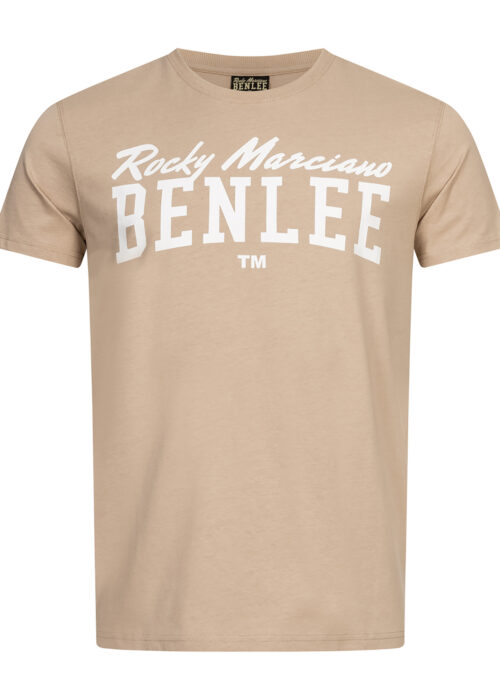 camiseta de hombre regular fit sand/blanco