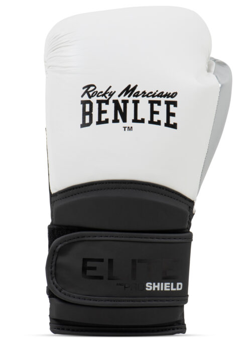 guantes profesionales de boxeo de cuero und polipiel (1 par) negro/blanco/plateado