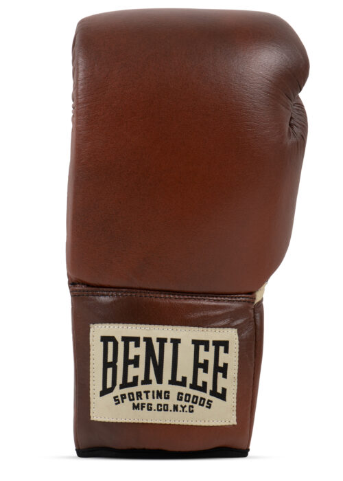 guantes profesionales de boxeo de cuero brown/negro/beige