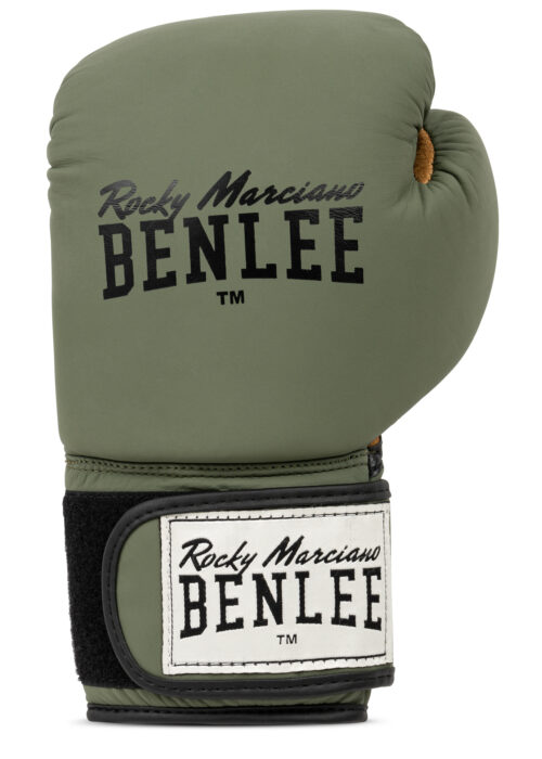 guantes profesionales de boxeo de cuero army verde