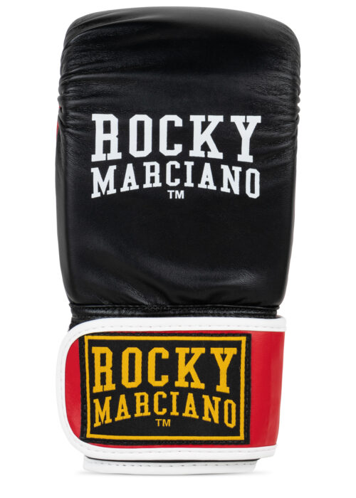 guantes profesionales de boxeo de polipiel negro/rojo