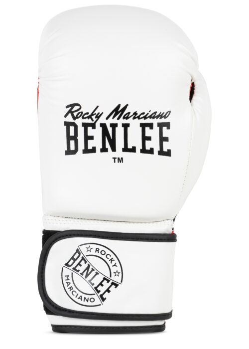 guantes profesionales de boxeo de polipiel blanco/negro/rojo
