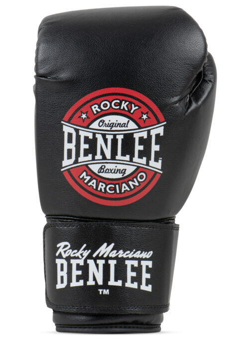 guantes profesionales de boxeo de polipiel negro/rojo/blanco