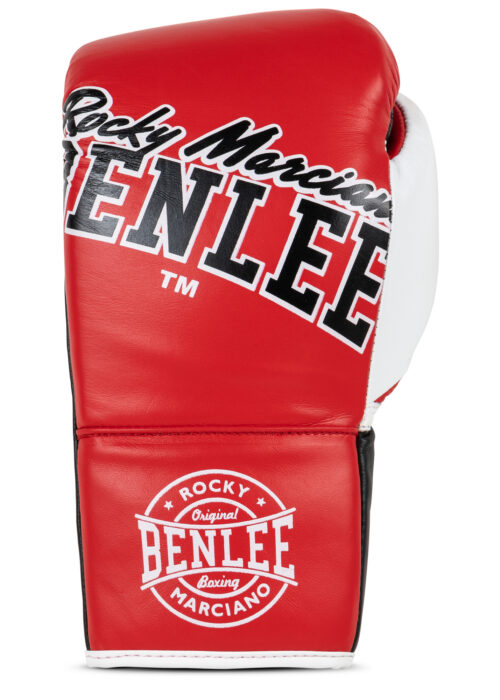 guantes profesionales de boxeo de cuero rojo