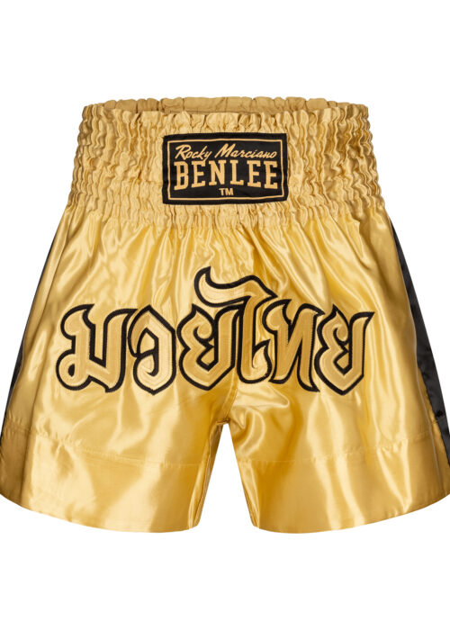hombre thaibox pantalón gold/negro