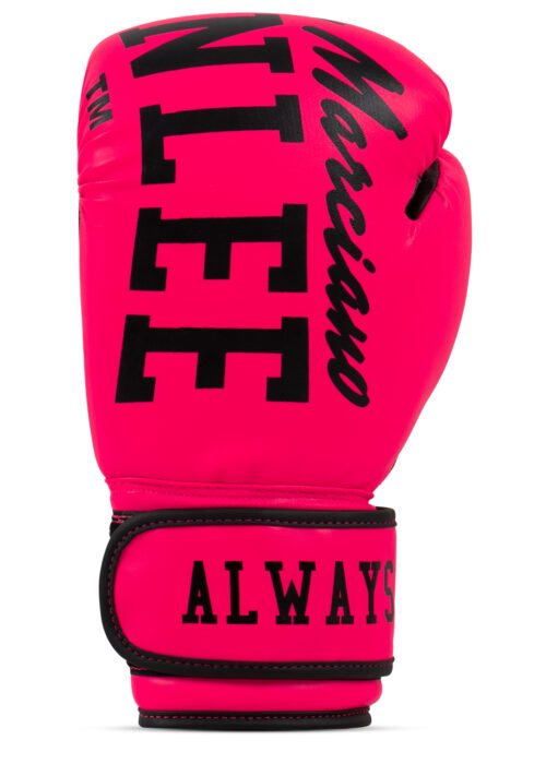 guantes profesionales de boxeo de polipiel neon/pink