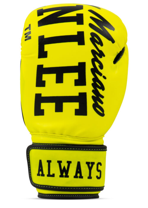 guantes profesionales de boxeo de polipiel neon yellow