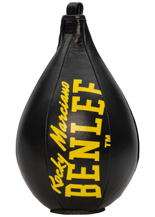 speedball de cuero negro/yellow