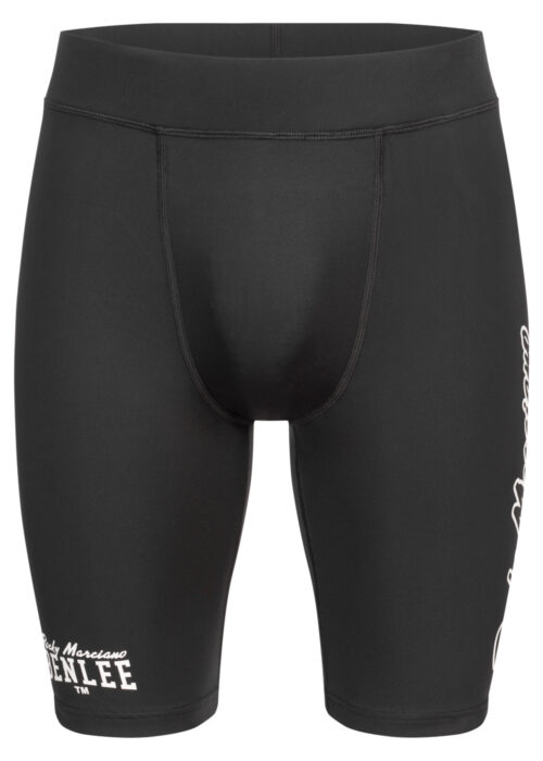 hombre kompressions pantalones cortos con tiefschutz cup negro/blanco