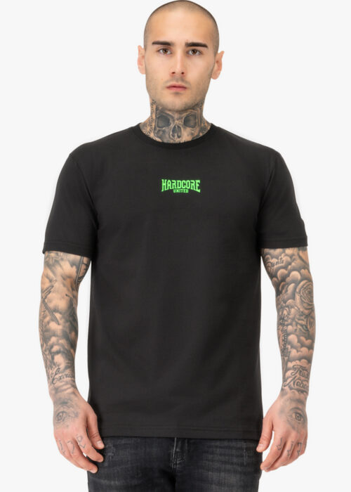 camiseta de hombre regular fit negro/neon verde