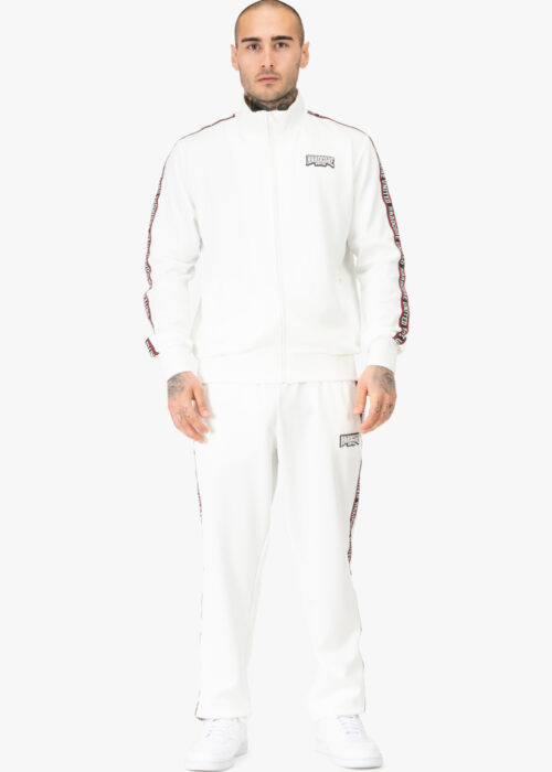 hombre chándal regular fit blanco/negro/rojo