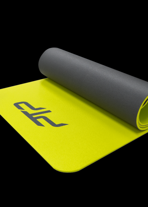 non slip multicolour training mat space gris/lime