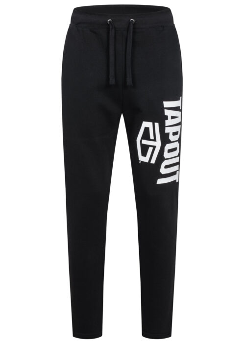 pantalón de hombre de chándal regular fit negro/blanco