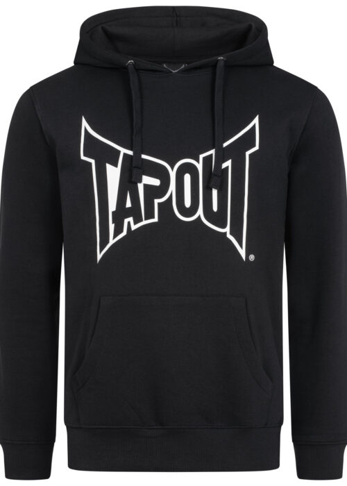 sudadera de hombre con capucha regular fit negro/blanco