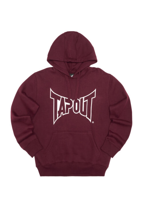 sudadera de hombre con capucha regular fit oxblood/off blanco