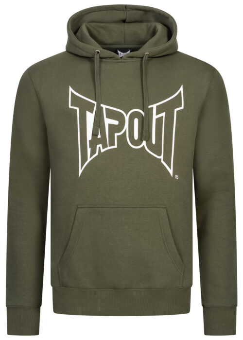 sudadera de hombre con capucha regular fit olive/ecru