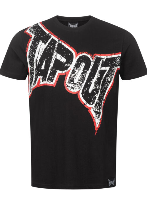 camiseta de hombre regular fit negro/ecru/rojo