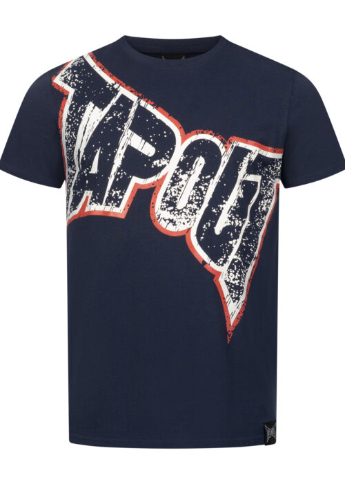 camiseta de hombre regular fit azul marino/ecru/rojo