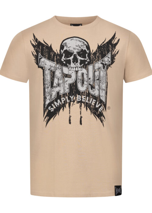 camiseta de hombre regular fit sand/negro/plateado