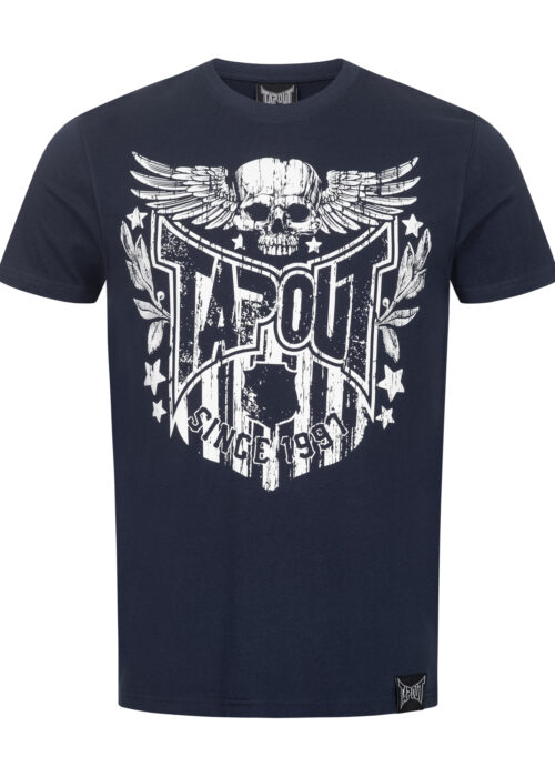 camiseta de hombre regular fit azul marino/blanco