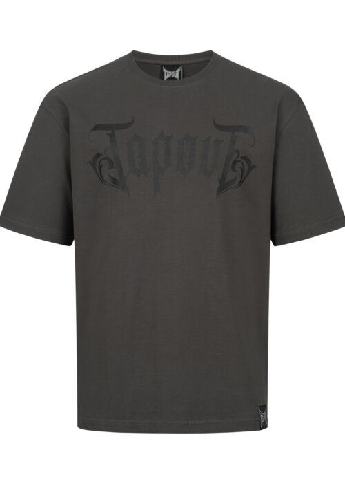 camiseta de hombre oversize gris/negro