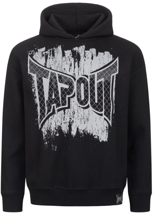 sudadera de hombre con capucha oversize negro/gris