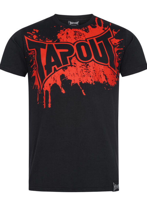 camiseta de hombre regular fit negro/rojo