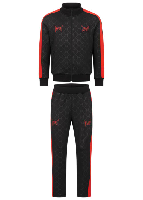 hombre chándal regular fit negro/rojo