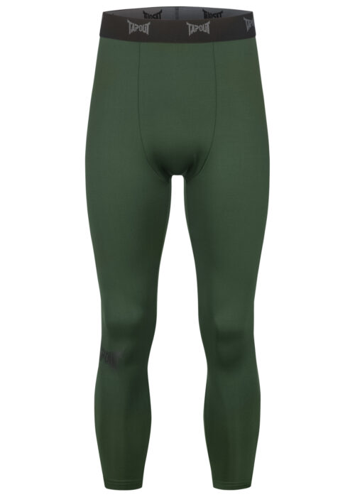 hombre funktionsleggings slim fit verde/negro
