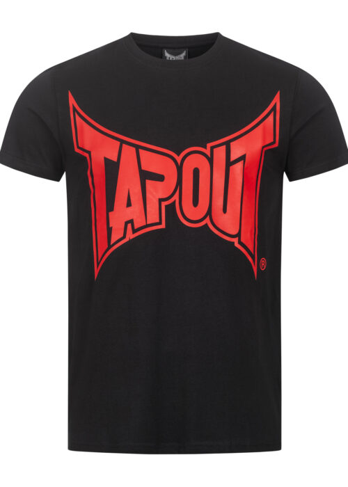 camiseta de hombre regular fit negro/rojo