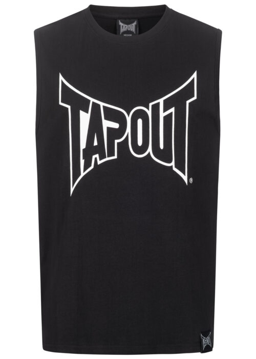 hombre ärmelloses camiseta regular fit negro/blanco