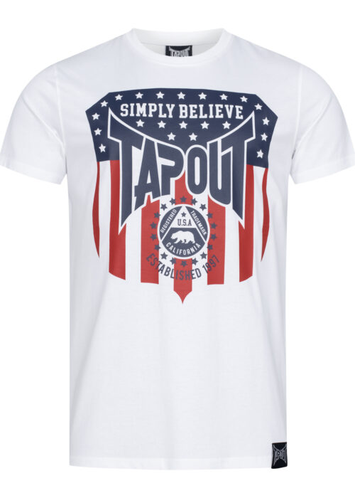 camiseta de hombre regular fit blanco/dark azul marino/dark rojo