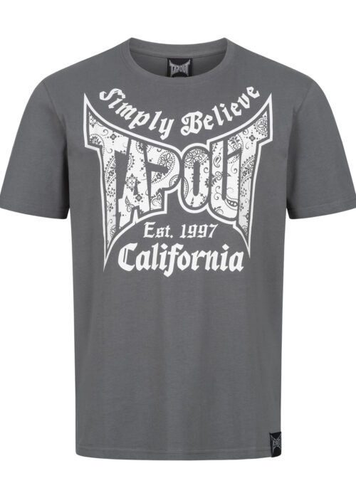 camiseta de hombre lockere corte gris/blanco