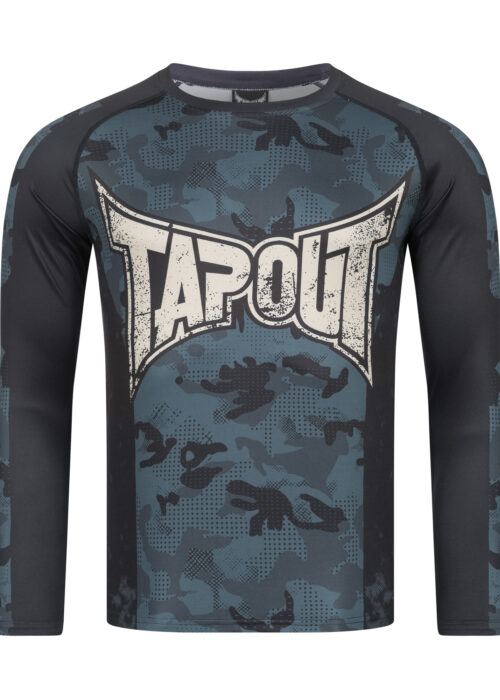 hombre langärmeliges camiseta técnica deportiva slim fit camo azul
