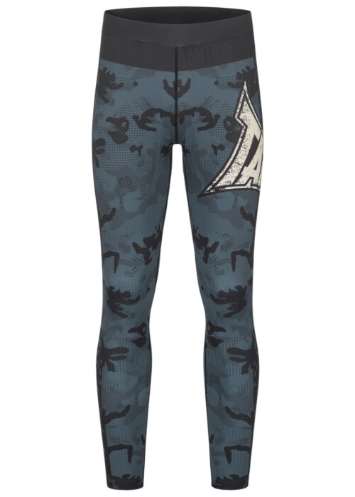 hombre funktionsleggings slim fit camo azul