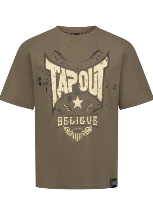 camiseta de hombre oversize brown/sand/negro