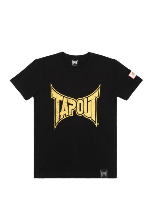 camiseta de hombre regular fit negro/gold