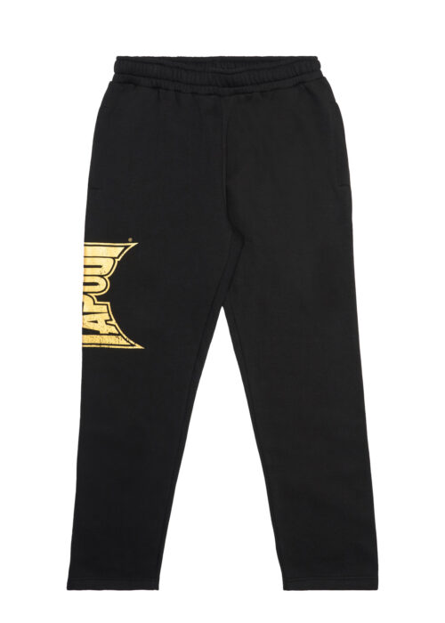 pantalón de hombre de chándal regular fit negro/gold